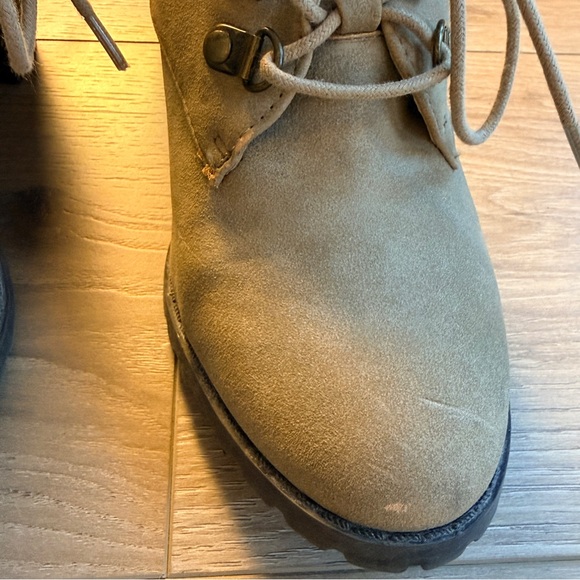 Restricted Tan Lace-Up Booties - Picture 3 of 11